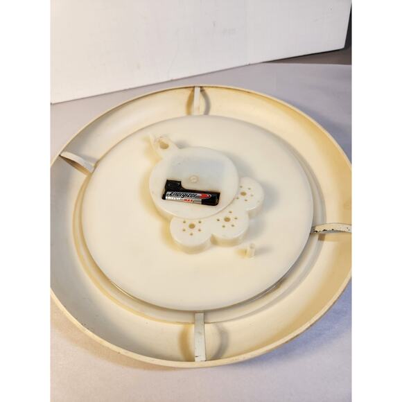 VTG 60s ICE CREAM Metal Wall Clock Hot Fudge Soda Fountain Diner Kitchen Non Wo - Picture 5 of 6